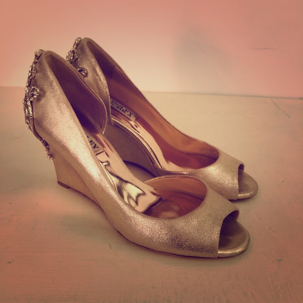 Badgley Mischka Meagan ii Peep Toe Wedge Pumps
